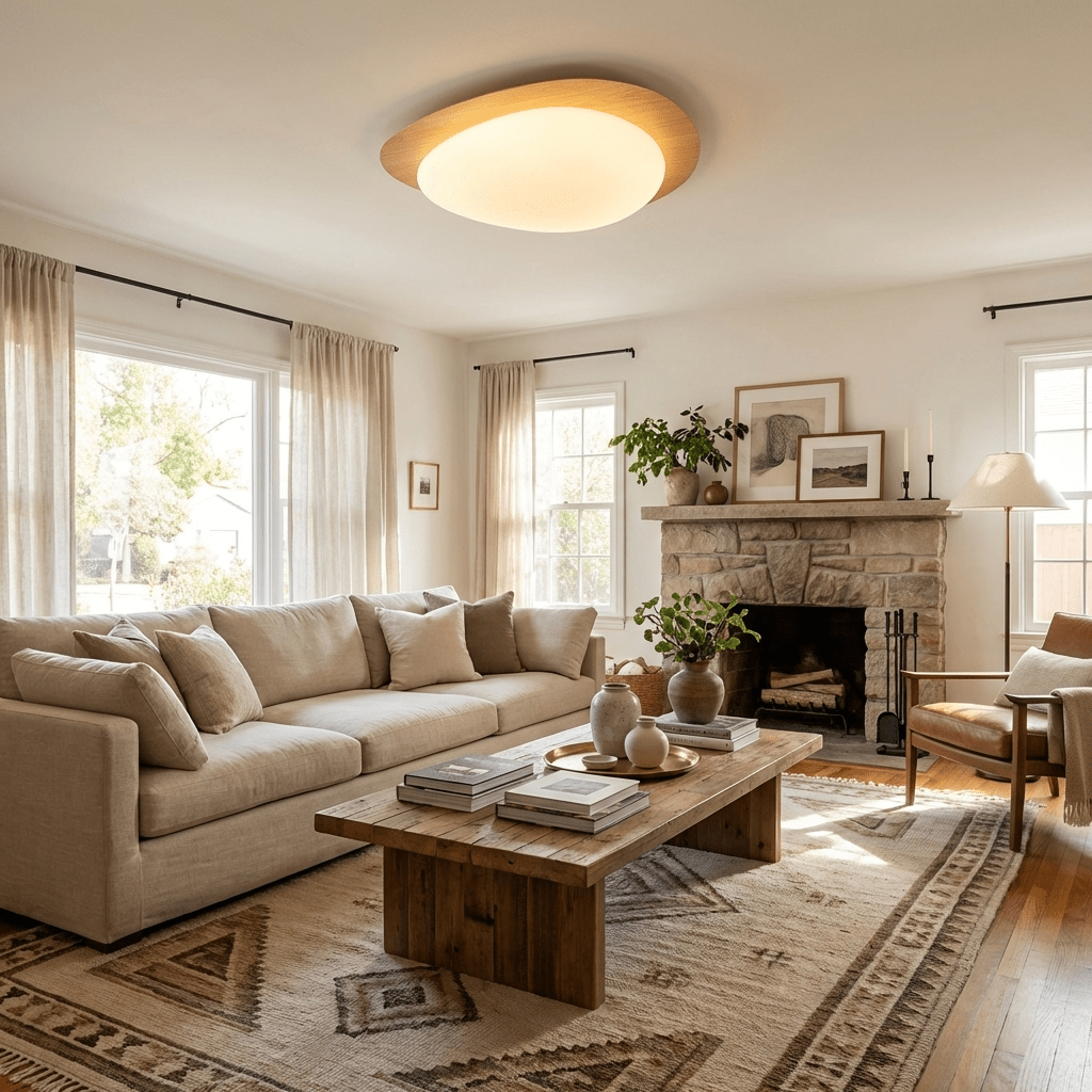 Pebble Collection | Flush Mount Ceiling Light with Adjustable Brightness | Elegant Design for Stylish Interiors 7