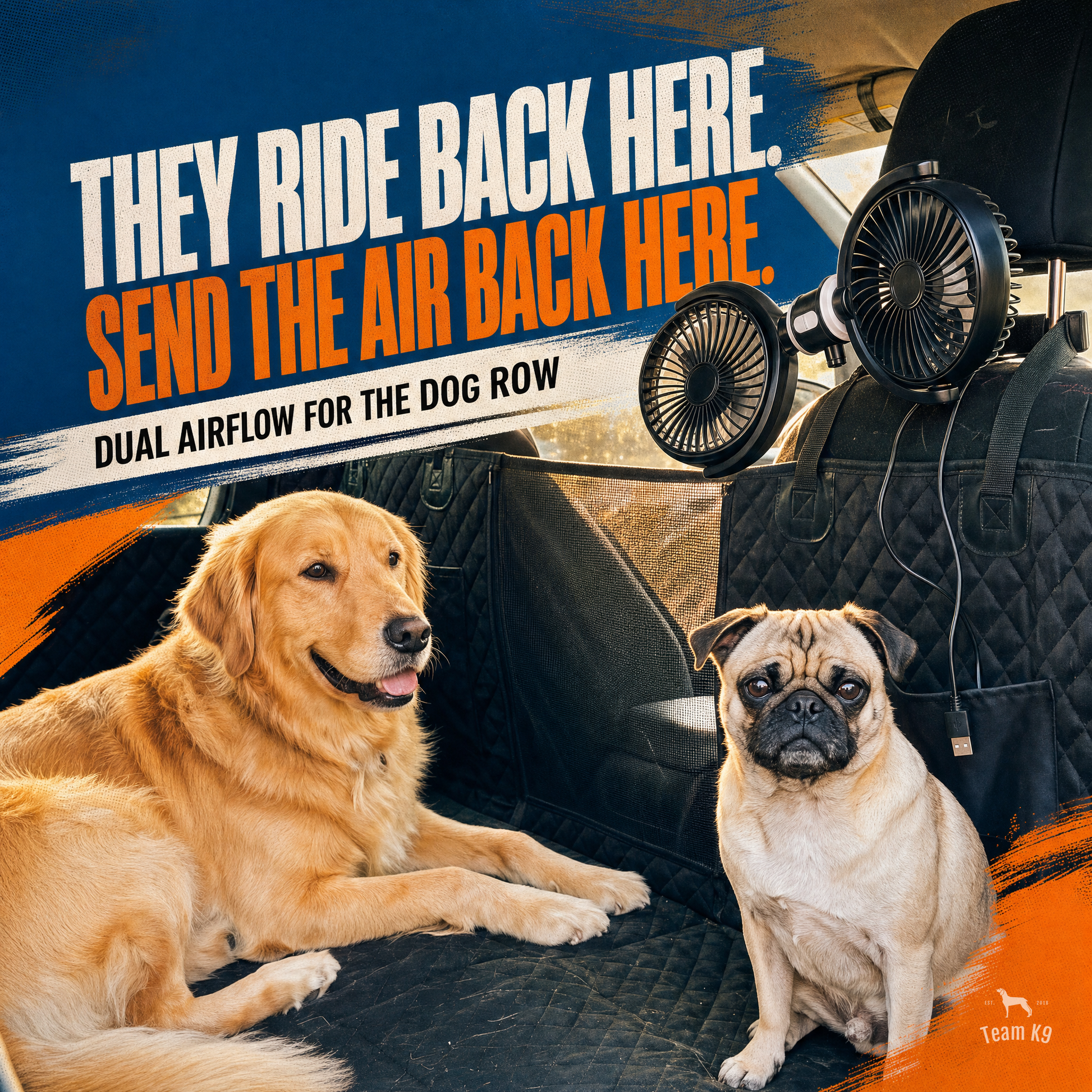 Pet Breeze | Adjustable Backseat Cooling Fan with Dual Airflow | Whisper-Quiet Design for Pet Comfort 1