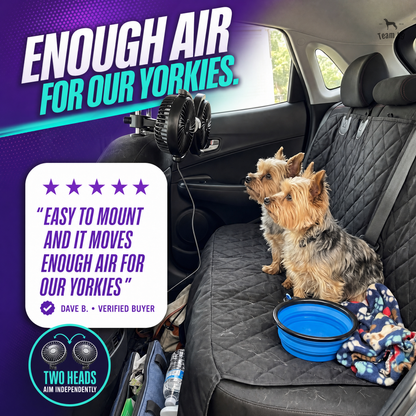 Pet Breeze | Adjustable Backseat Cooling Fan with Dual Airflow | Whisper-Quiet Design for Pet Comfort 8