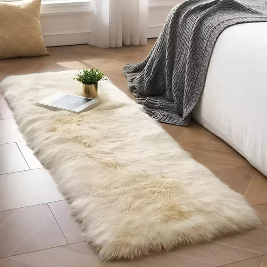 Plush Couch Cover | Faux Fur Fabric with Anti-Slip Design | Durable Protector for Pets and Kids 0