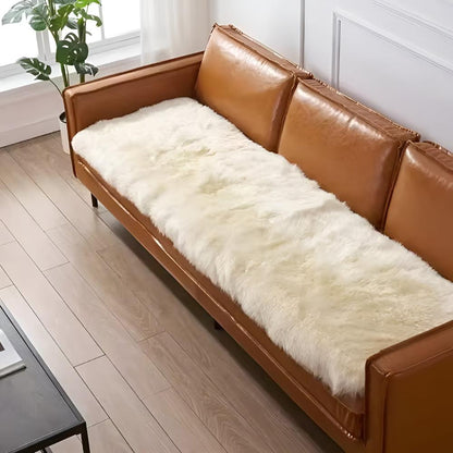 Plush Couch Cover | Faux Fur Fabric with Anti-Slip Design | Durable Protector for Pets and Kids 2