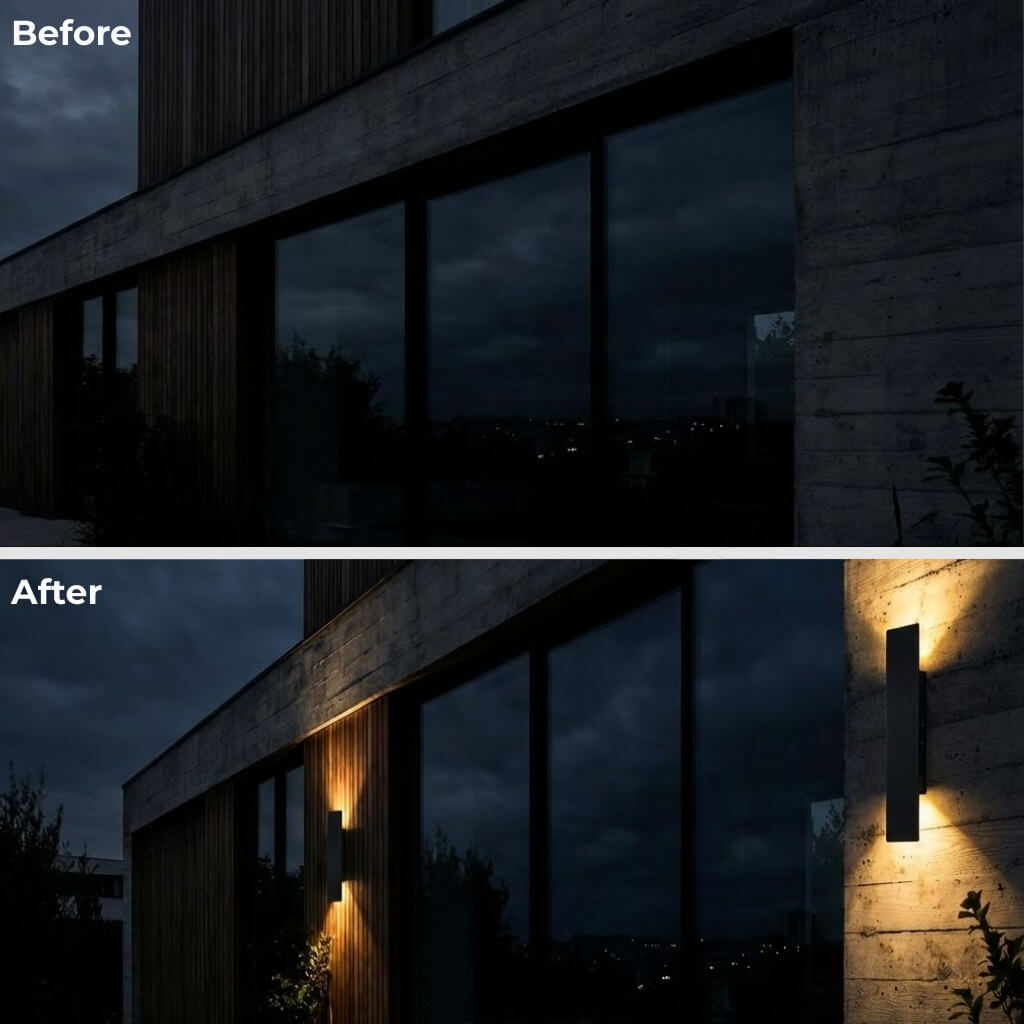 RainGuard | Outdoor Wall Lantern with Weatherproof LED Design | Modern Exterior Light for All-Weather Durability 4