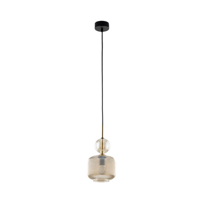 Ribbed Glass Pendant Light | Adjustable Height Decorative Fixture for Kitchen Island Lighting 9