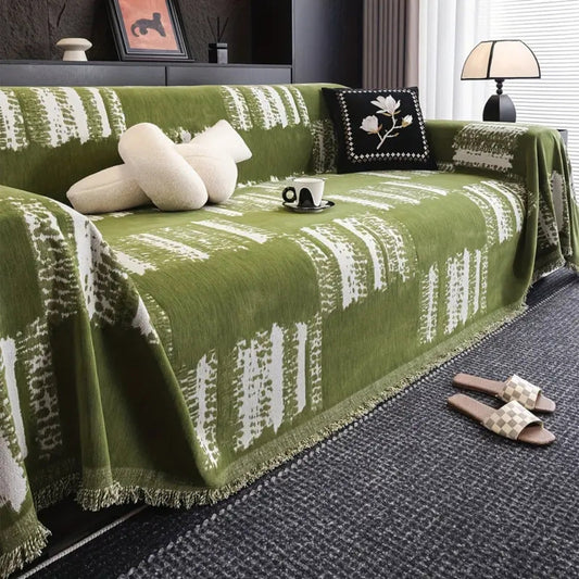 Rustic Abstract | Couch Cover with Durable Chenille Fabric & Non-Slip Texture | Stylish Protection for Your Home 0