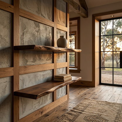 Rustic Hardwood | Floating Shelf with Live Edge Design | Unique Wall Decor for Natural Aesthetic 6