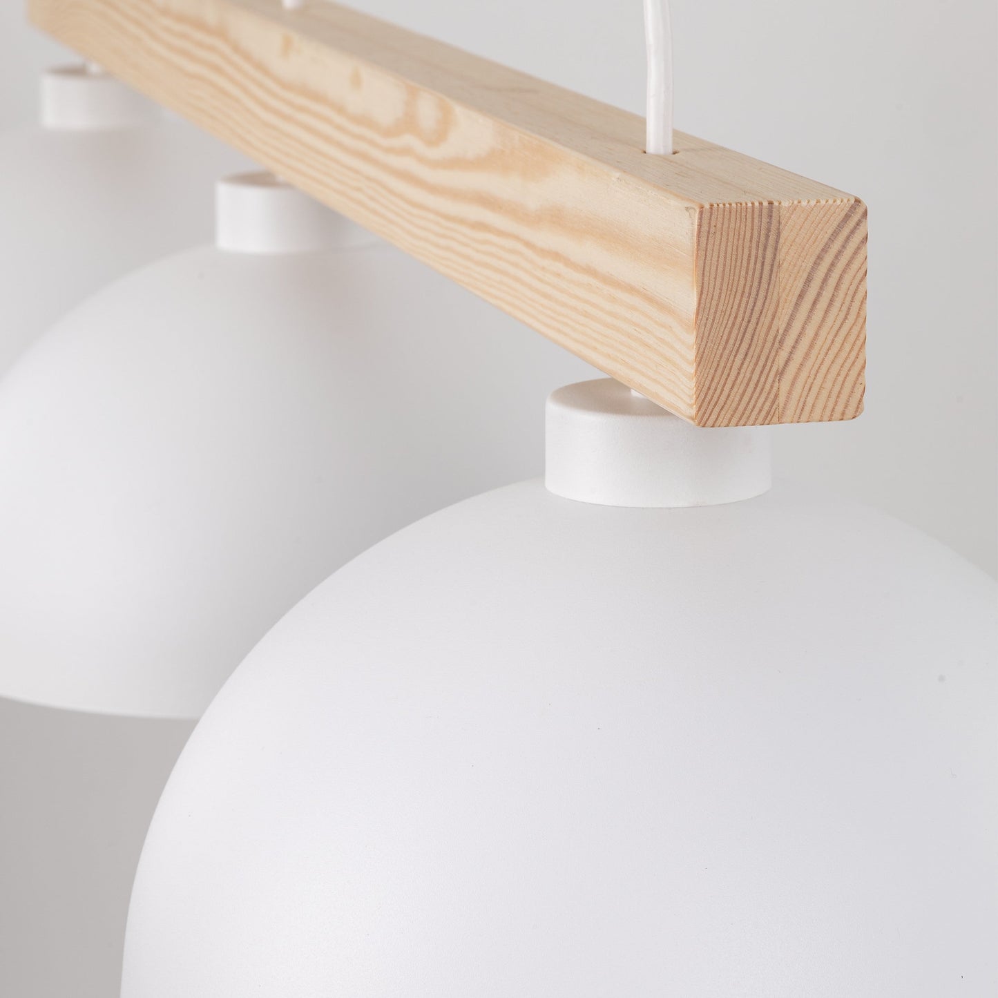 Scandinavian 3-Light Pendant Light with Natural Wood Beam | Elegant Kitchen Island Lighting for Dining Spaces 5