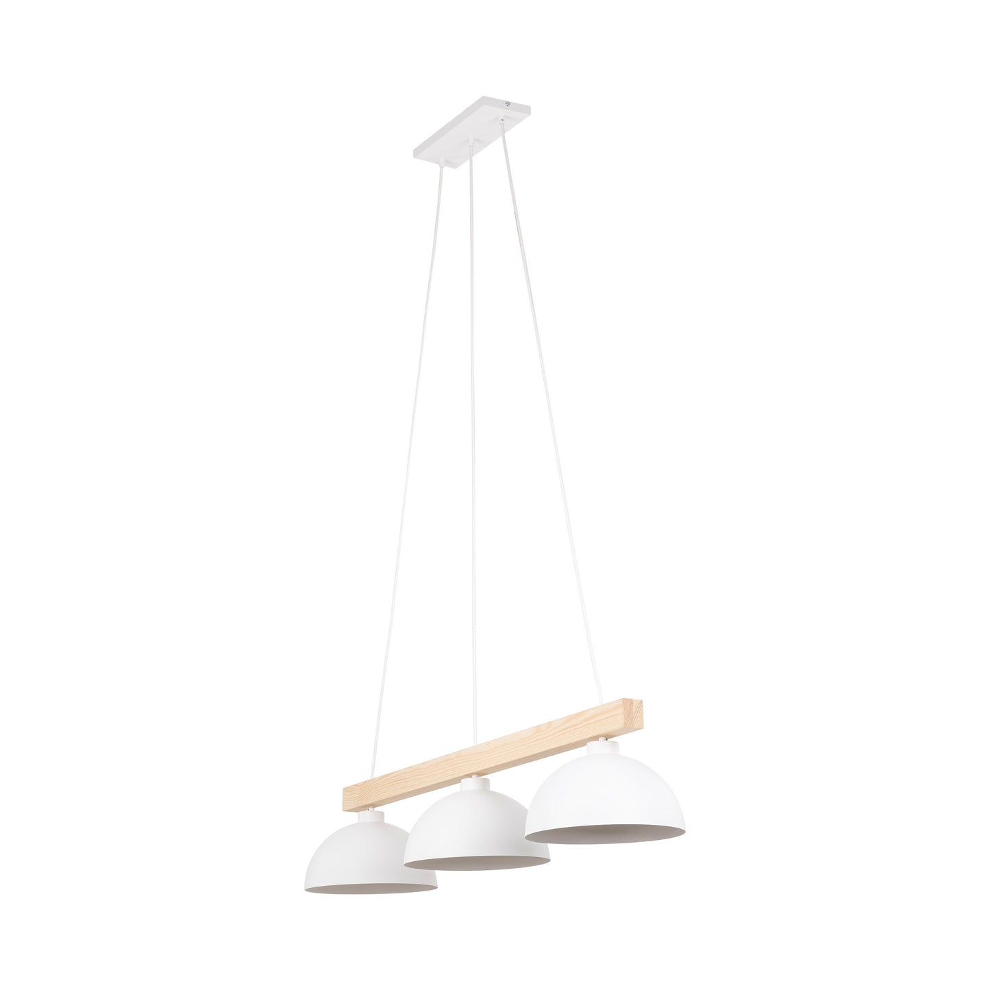 Scandinavian 3-Light Pendant Light with Natural Wood Beam | Elegant Kitchen Island Lighting for Dining Spaces 7