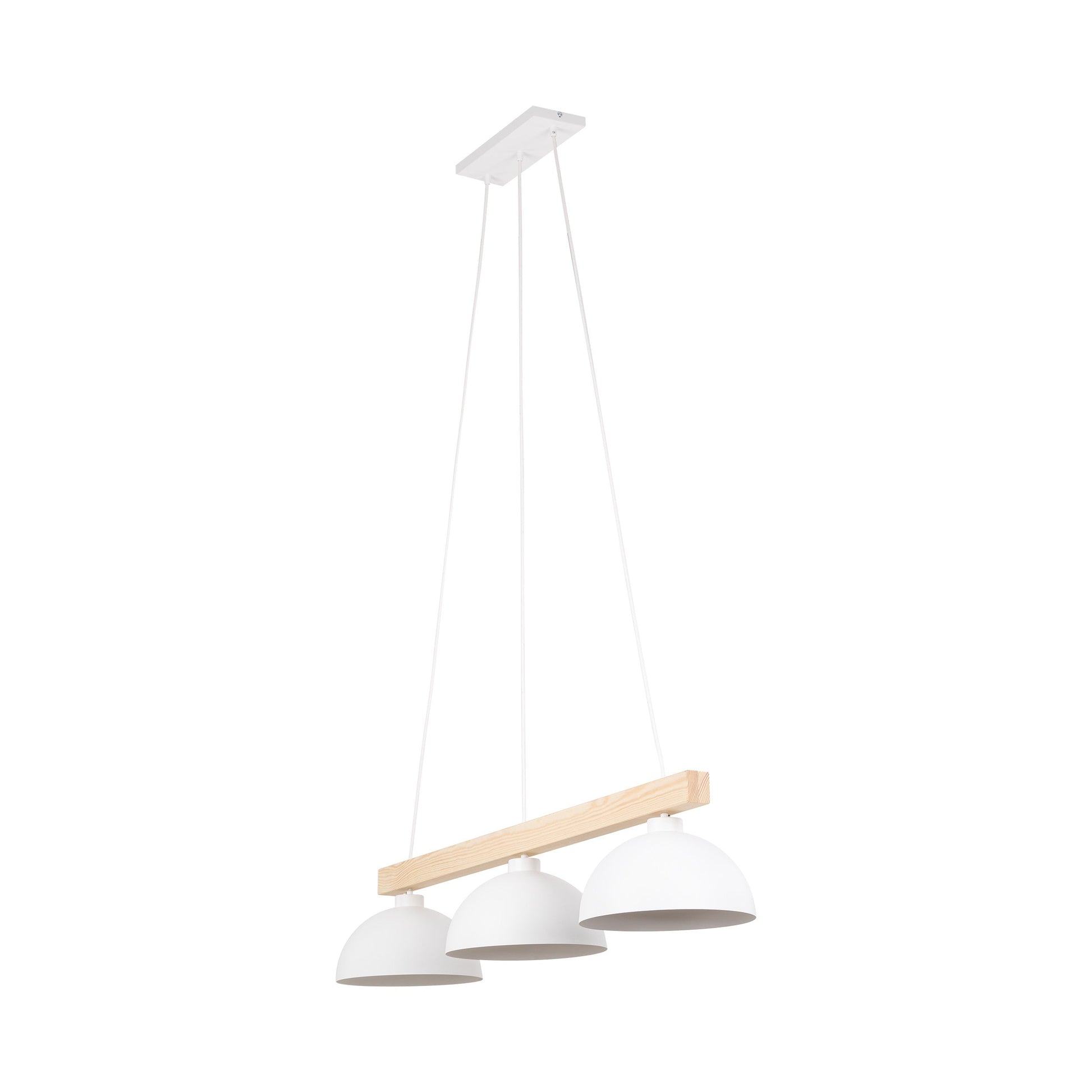 Scandinavian 3-Light Pendant Light with Natural Wood Beam | Elegant Kitchen Island Lighting for Dining Spaces 7