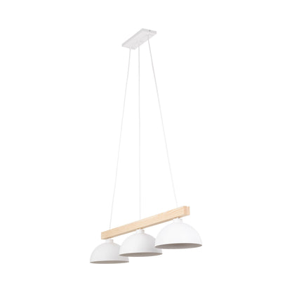 Scandinavian 3-Light Pendant Light with Natural Wood Beam | Elegant Kitchen Island Lighting for Dining Spaces 7
