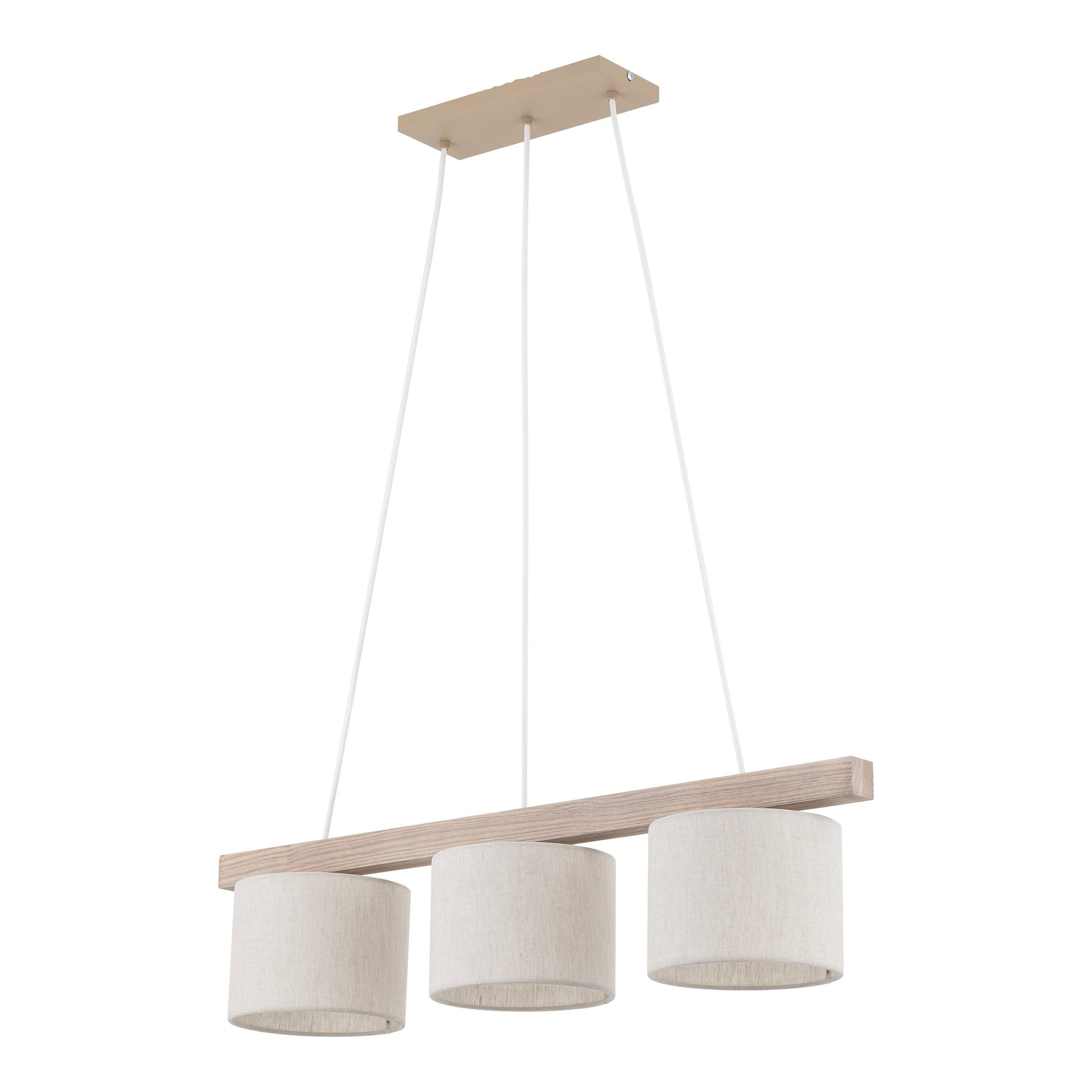 Scandinavian Pendant Light with Adjustable Height & Soft Linen Shades | Modern Kitchen Pendant Lighting for Cozy Ambiance 0