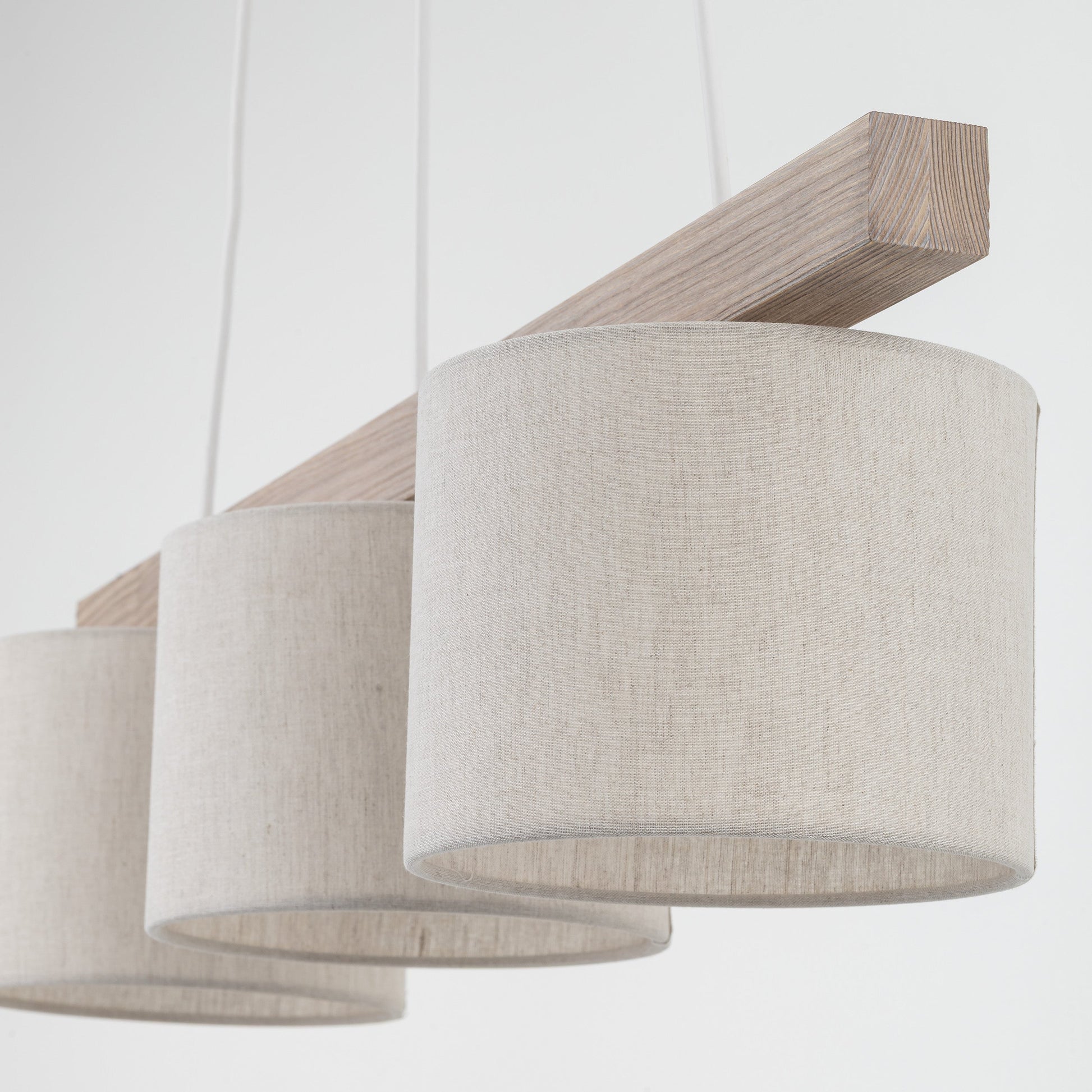 Scandinavian Pendant Light with Adjustable Height & Soft Linen Shades | Modern Kitchen Pendant Lighting for Cozy Ambiance 5