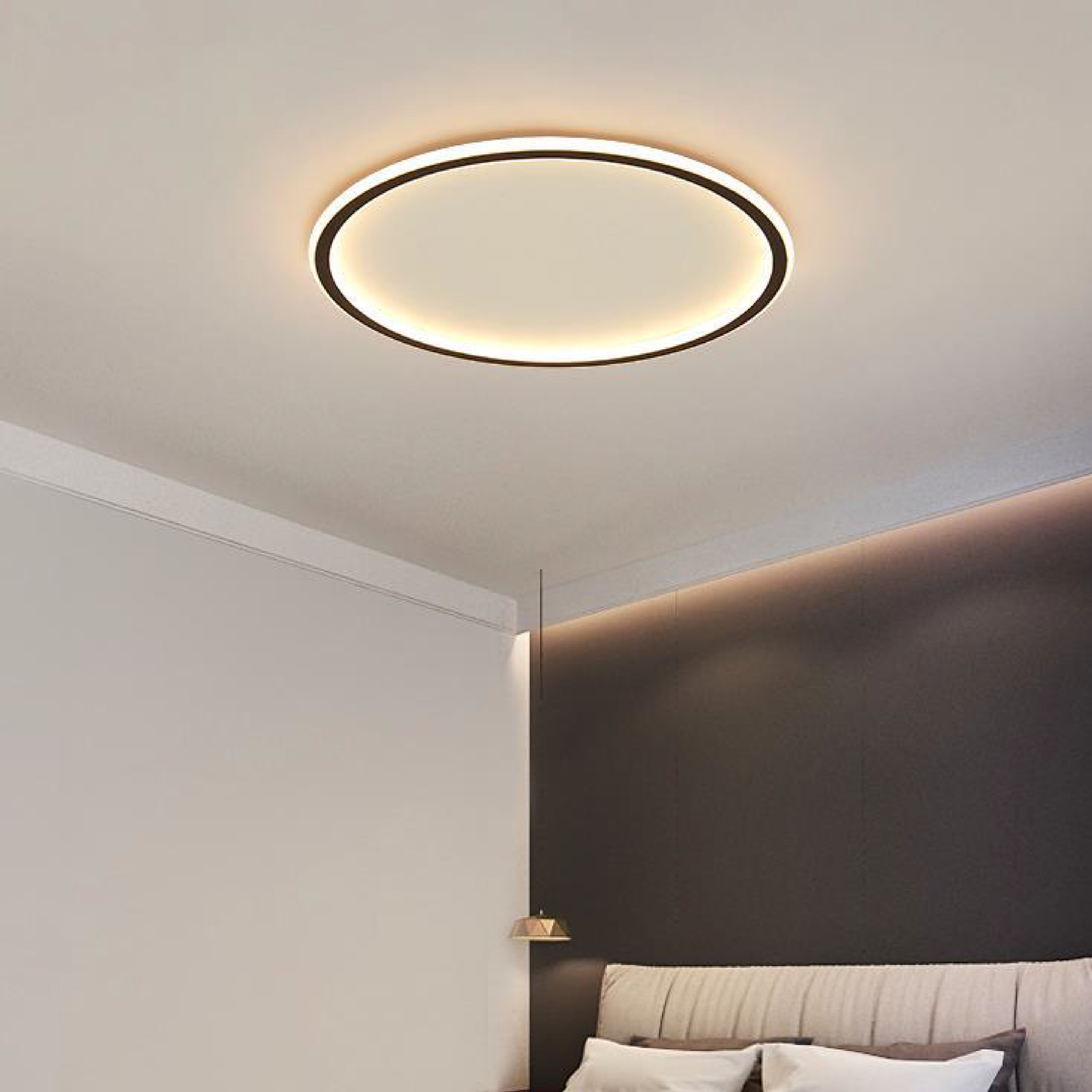 Scandinavian Round LED Ceiling Light | Integrated LED & Flush Mount Design for Modern Interiors 7