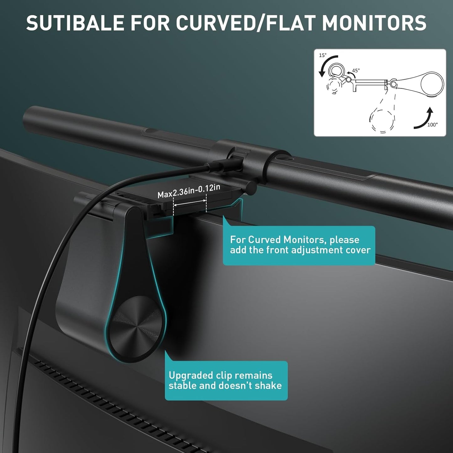 ScreenLinear PRO+ | Monitor Light Bar with Auto-Dimming & Remote Control | Eye-Care Design for Comfortable Viewing 1