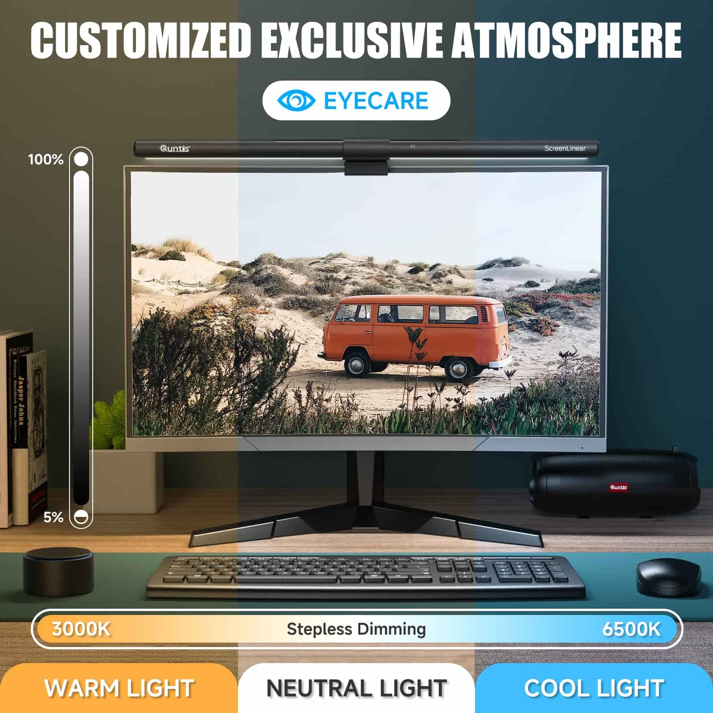 ScreenLinear PRO+ | Monitor Light Bar with Auto-Dimming & Remote Control | Eye-Care Design for Comfortable Viewing 5