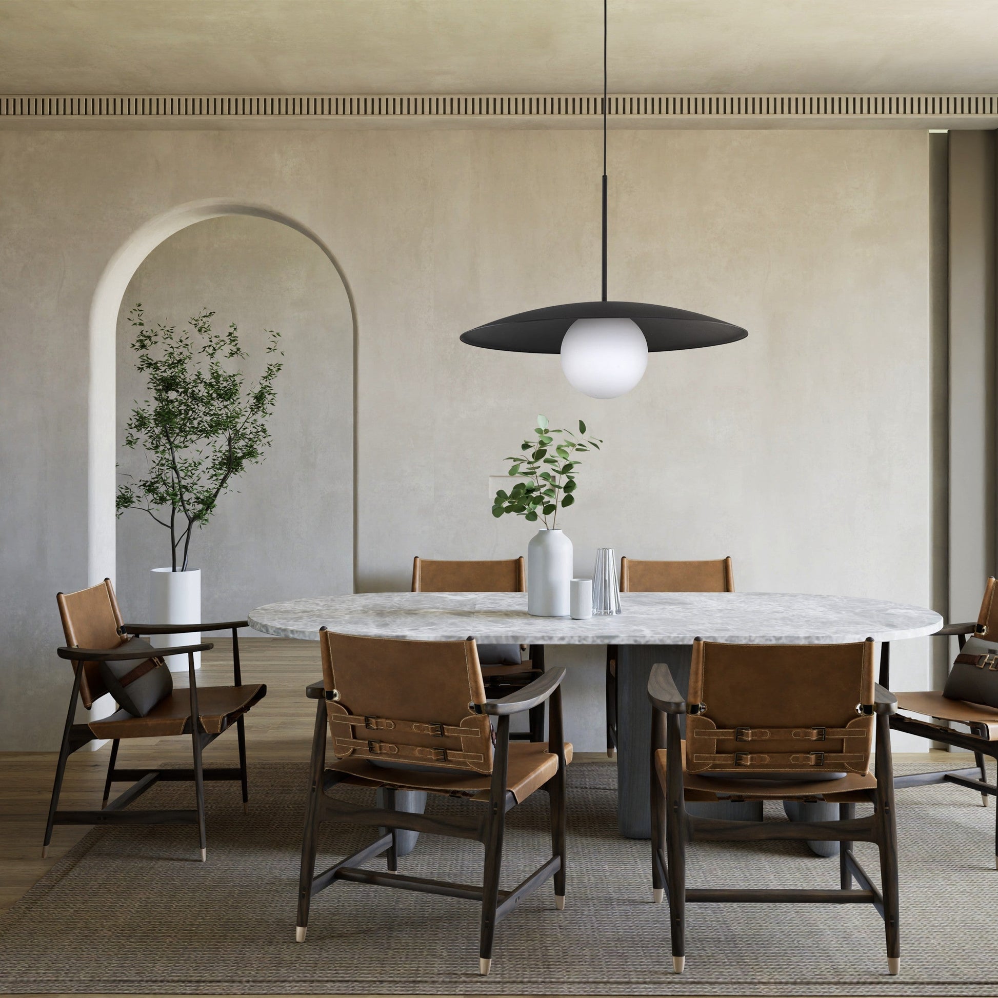 Sculptural | Glass Pendant Light with Adjustable Height & Soft Glow | Ideal Kitchen Pendant Lighting for Dining Tables 3