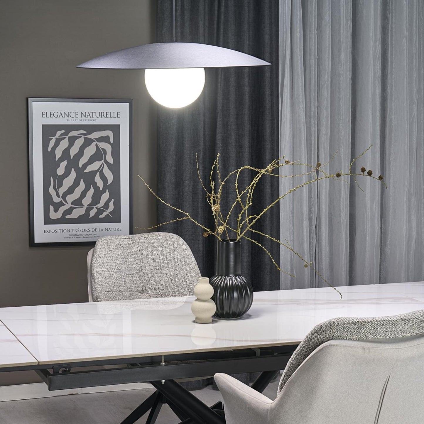 Sculptural | Glass Pendant Light with Adjustable Height & Soft Glow | Ideal Kitchen Pendant Lighting for Dining Tables 8