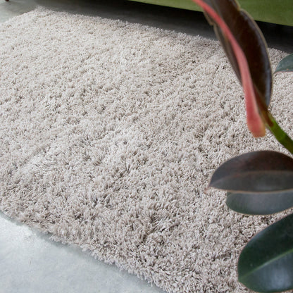 Shaggy Beige Area Rug with Luxurious Texture | Versatile Design for Home Comfort 1