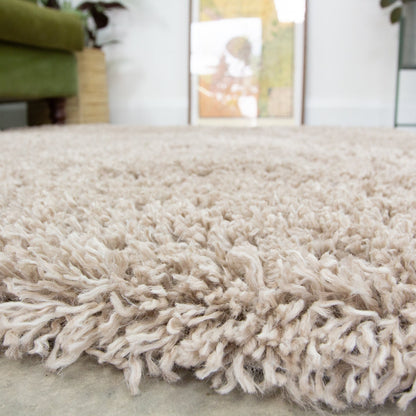 Shaggy Beige Area Rug with Luxurious Texture | Versatile Design for Home Comfort 2