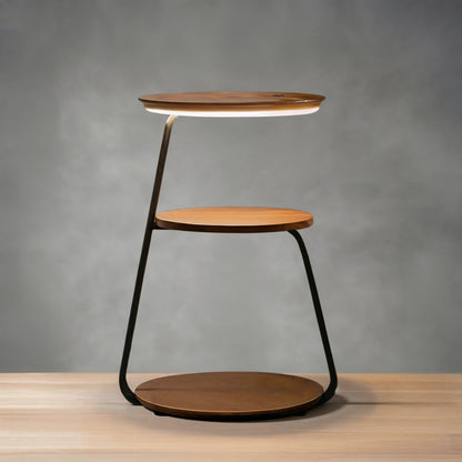 Signature Side Table with Wireless Charger & Ambient Lighting | Modern Design for Enhanced Living Spaces 1
