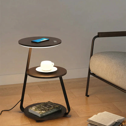 Signature Side Table with Wireless Charger & Ambient Lighting | Modern Design for Enhanced Living Spaces 10