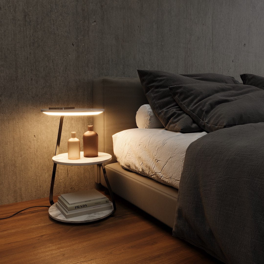 Signature Side Table with Wireless Charger & Ambient Lighting | Modern Design for Enhanced Living Spaces 3