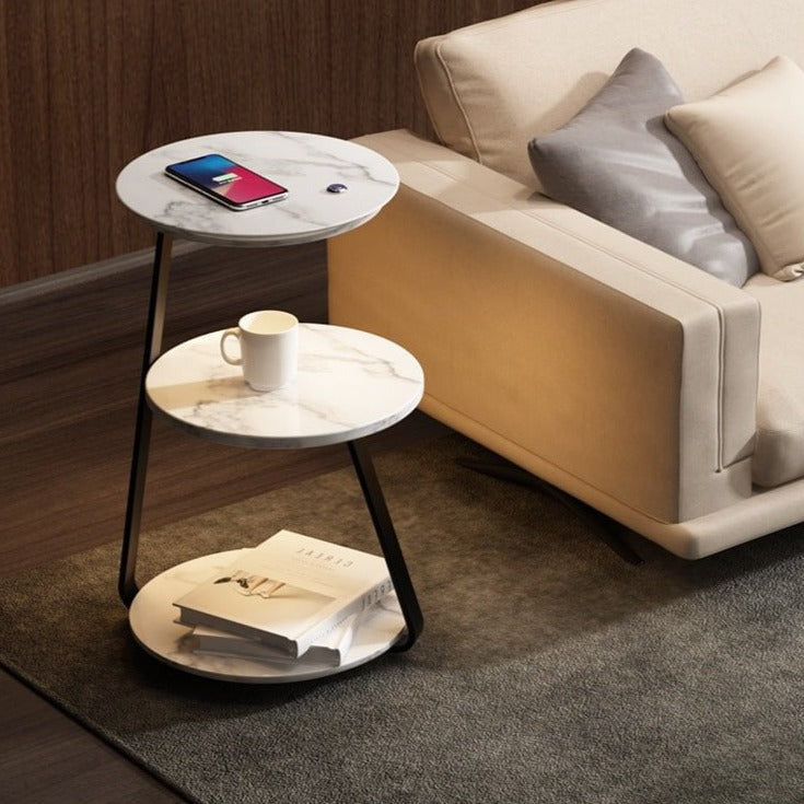 Signature Side Table with Wireless Charger & Ambient Lighting | Modern Design for Enhanced Living Spaces 6
