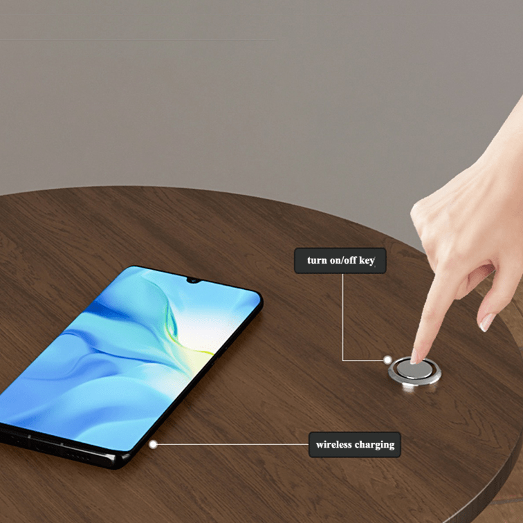 Signature Side Table with Wireless Charger & Ambient Lighting | Modern Design for Enhanced Living Spaces 8