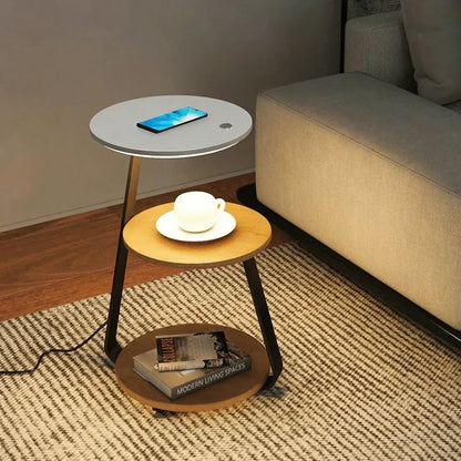 Signature Side Table with Wireless Charger & Ambient Lighting | Modern Design for Enhanced Living Spaces 9