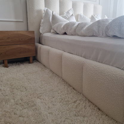 Soft Shaggy Area Rug | Cream White Design with Plush Texture | Versatile Living Room Rugs for Comfort and Style 5