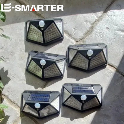 Solar Garden Lights | 100 LED Outdoor Wall Light with Dimmable Function | Modern Design for Perfect Ambiance 4