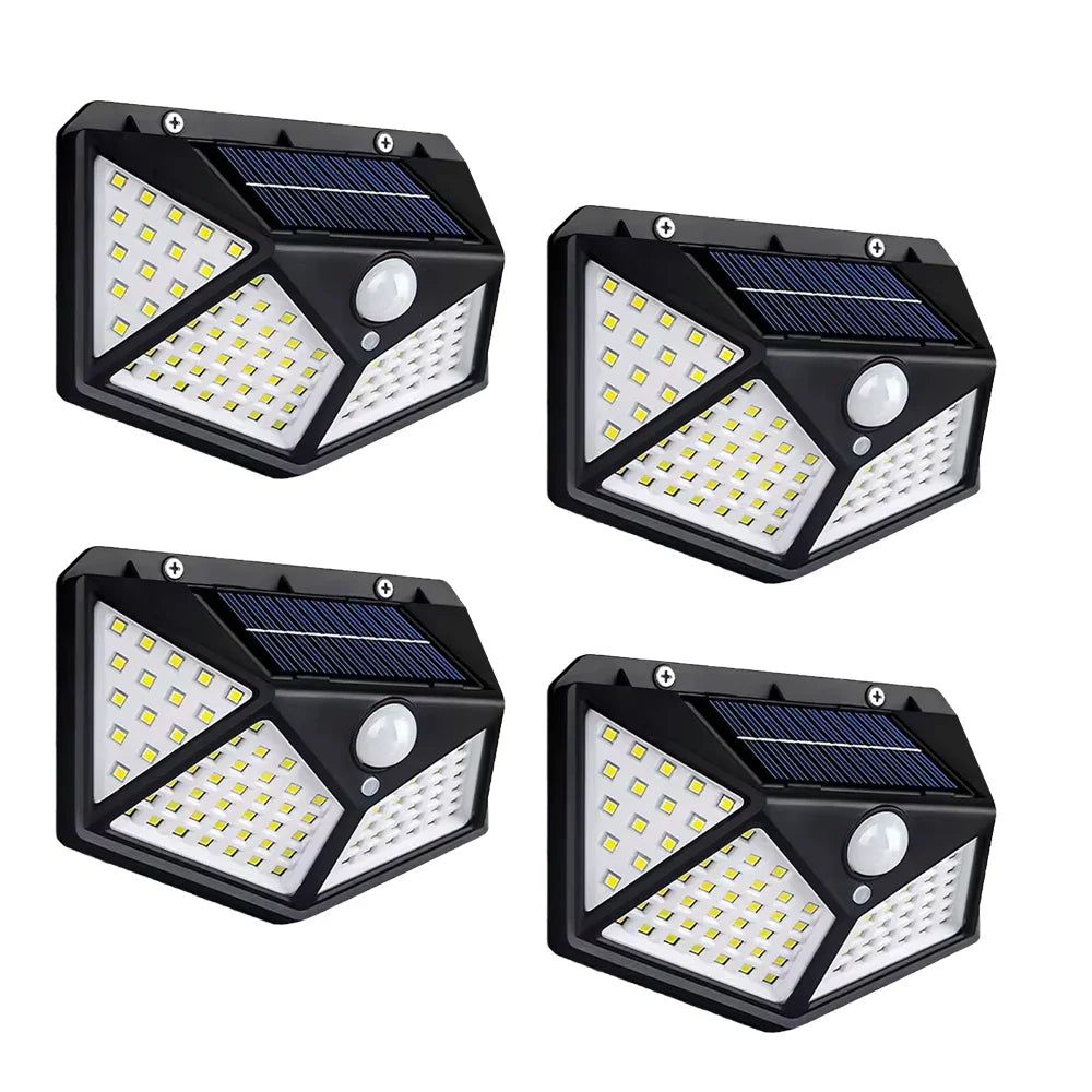 Solar Garden Lights | 100 LED Outdoor Wall Light with Dimmable Function | Modern Design for Perfect Ambiance 8