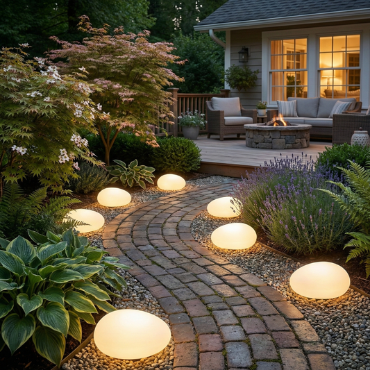 Solar Pebble Stone Light | Waterproof Solar Garden Lights for Elegant Outdoor Ambiance 0