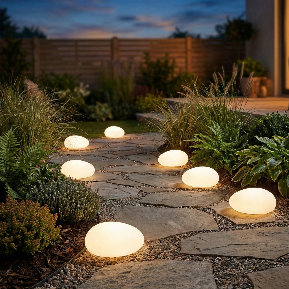 Solar Pebble Stone Light | Waterproof Solar Garden Lights for Elegant Outdoor Ambiance 2