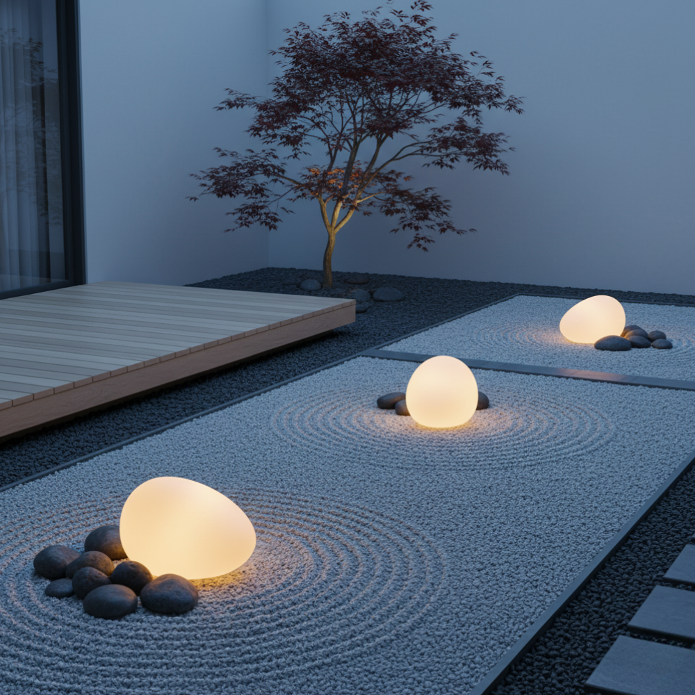 Solar Pebble Stone Light | Waterproof Solar Garden Lights for Elegant Outdoor Ambiance 5