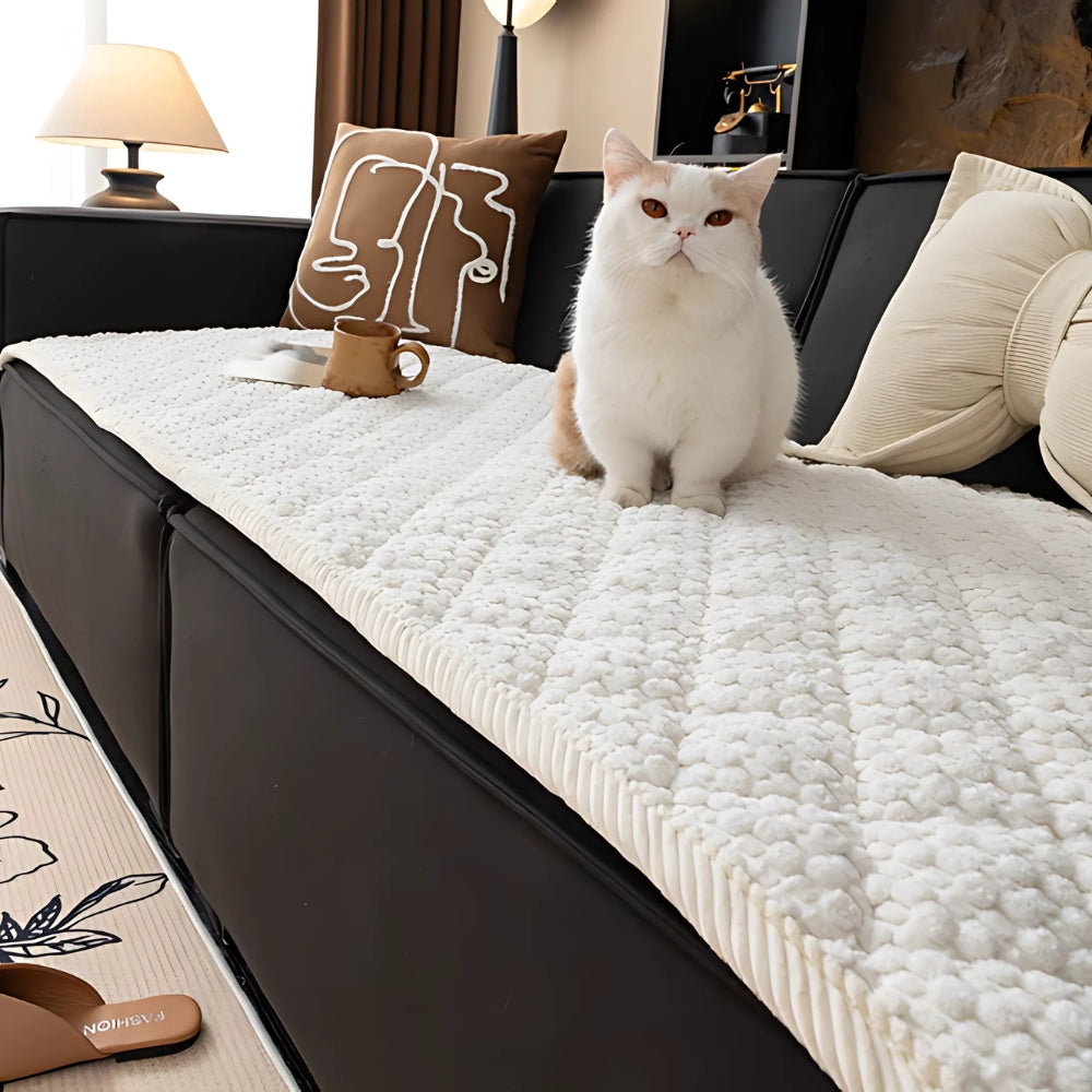 Stylish Pet Couch Cover | Quilted Slipcover with Non-Slip Backing | Protects Furniture from Pets 0