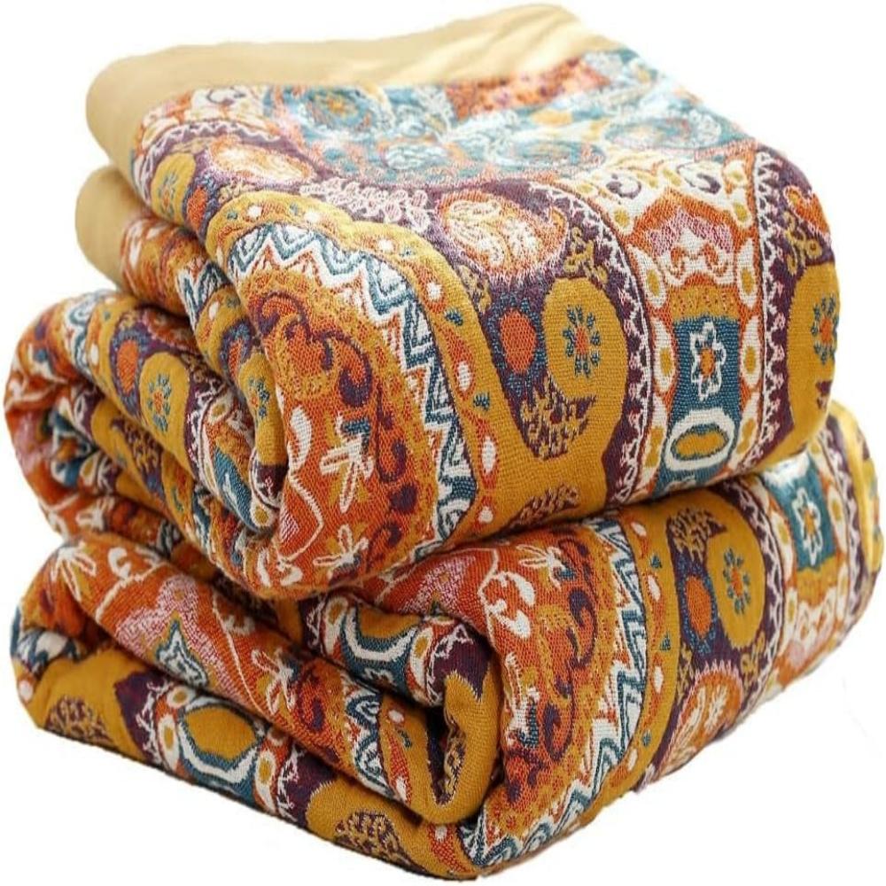 Sunrise Boho | Cooling Blanket with Reversible Cotton Fibers | Breathable Comfort for Refreshing Sleep 0