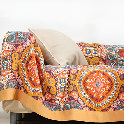 Sunrise Boho | Cooling Blanket with Reversible Cotton Fibers | Breathable Comfort for Refreshing Sleep 5