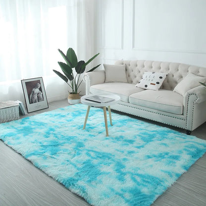 Tie-Dye Plush Carpet | Soft Non-Slip Mat for Kids' Crawling & Cozy Living Spaces 10
