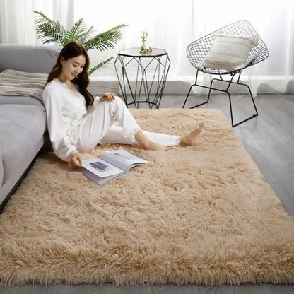 Tie-Dye Plush Carpet | Soft Non-Slip Mat for Kids' Crawling & Cozy Living Spaces 11