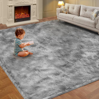 Tie-Dye Plush Carpet | Soft Non-Slip Mat for Kids' Crawling & Cozy Living Spaces 4