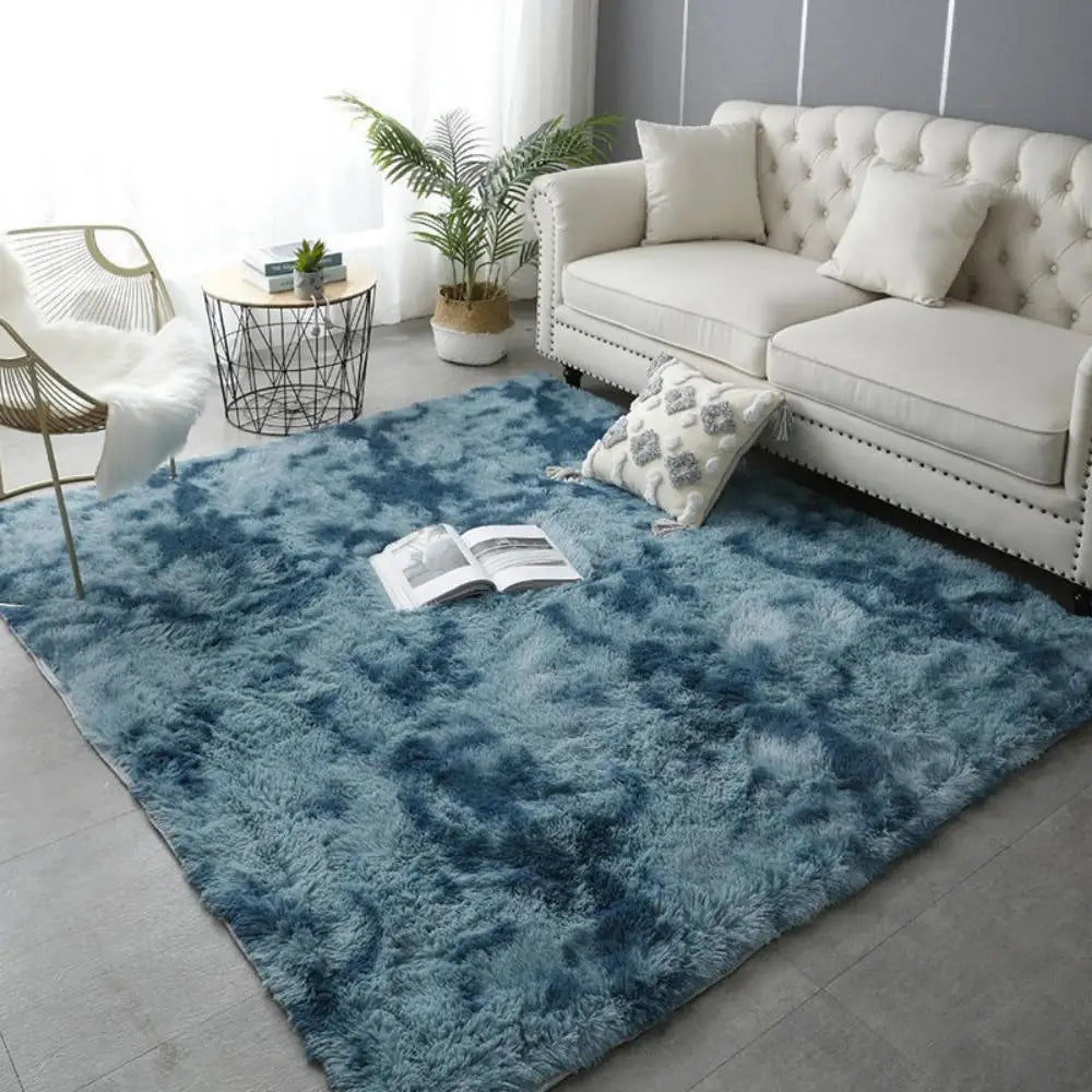 Tie-Dye Plush Carpet | Soft Non-Slip Mat for Kids' Crawling & Cozy Living Spaces 7