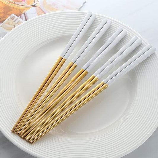 Tokyo Collection | Stainless Steel Chopsticks Set with Modern Design | Sleek and Stylish for Dining 0
