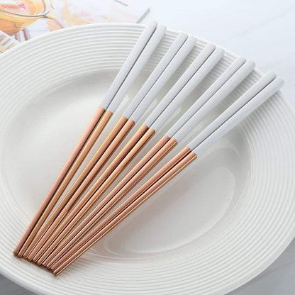 Tokyo Collection | Stainless Steel Chopsticks Set with Modern Design | Sleek and Stylish for Dining 2