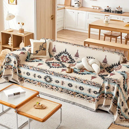 Tribal Weave | Couch Cover with Premium Chenille Fabric | Stylish Protector for Any Living Space 6