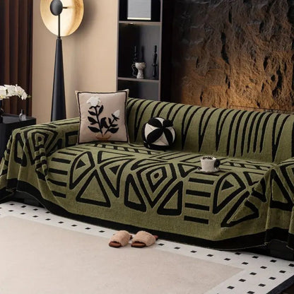 Urban Maze | Couch Cover with Plush Microfiber & Non-Slip Design | Stylish Protection Against Spills and Stains 3