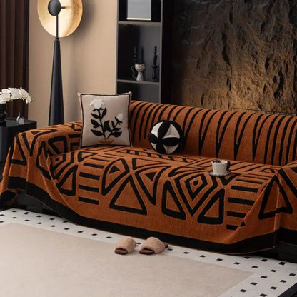 Urban Maze | Couch Cover with Plush Microfiber & Non-Slip Design | Stylish Protection Against Spills and Stains 4