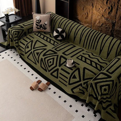 Urban Maze | Couch Cover with Plush Microfiber & Non-Slip Design | Stylish Protection Against Spills and Stains 5