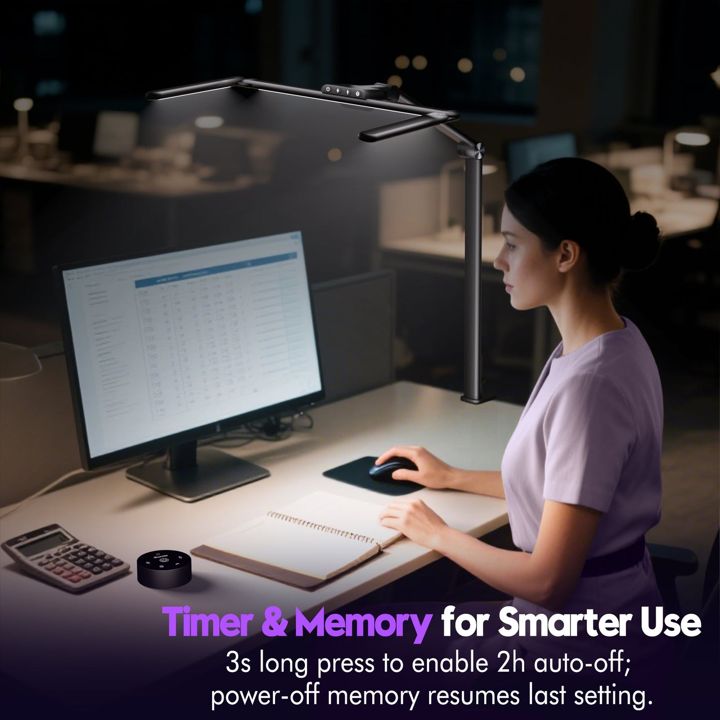 Versatile Desk Lamp | Foldable Design with Motion Sensor & Dual Control | Adjustable Lighting for Enhanced Focus 5