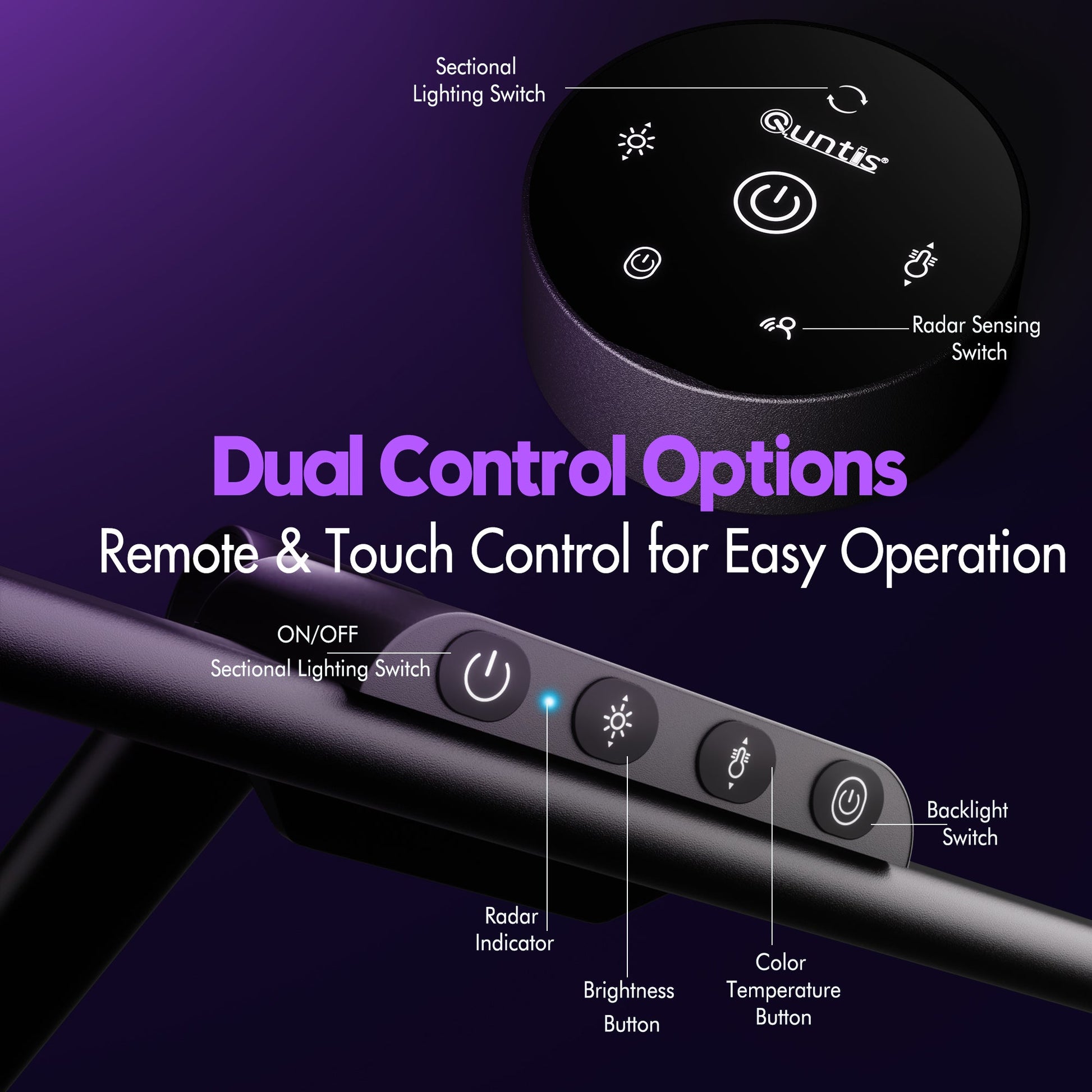 Versatile Desk Lamp | Foldable Design with Motion Sensor & Dual Control | Adjustable Lighting for Enhanced Focus 7