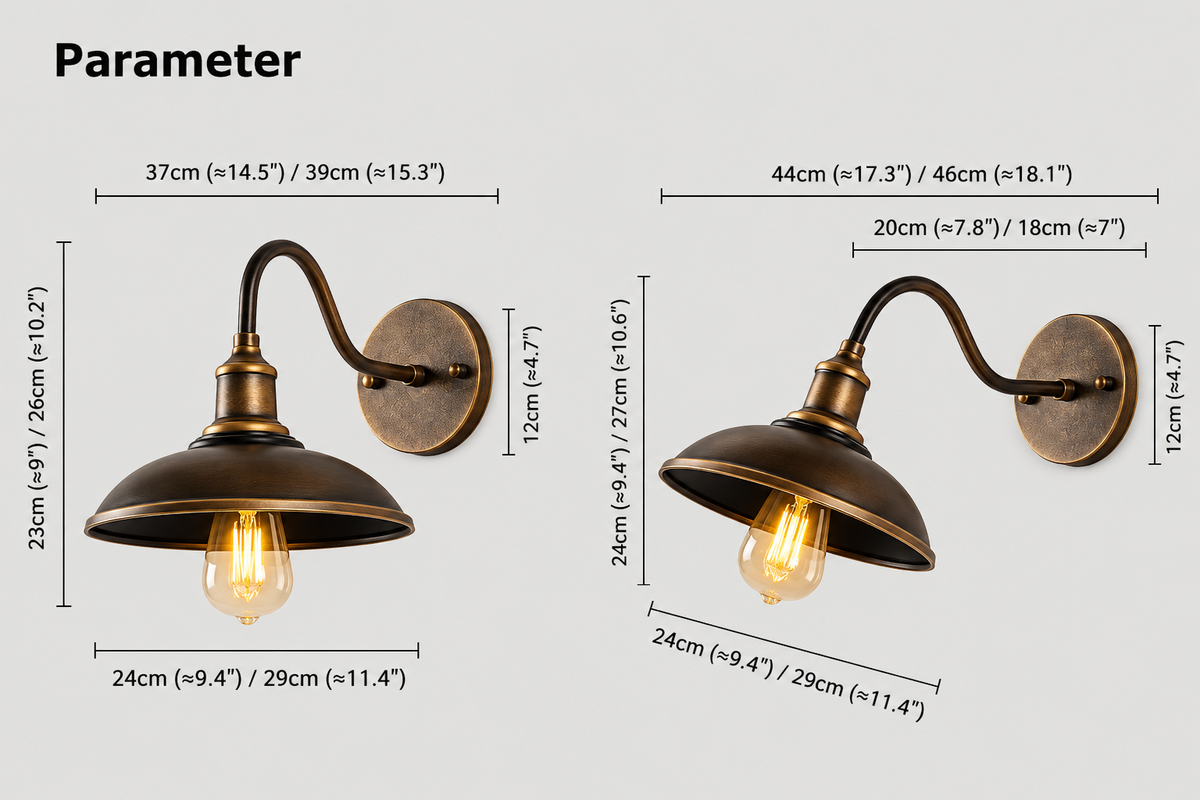 Vintage_Industrial_Barn_Light_Sconce_with_Gooseneck_Arm___Weather-Resistant_Design_for_Outdoor_Illumination_dimensions